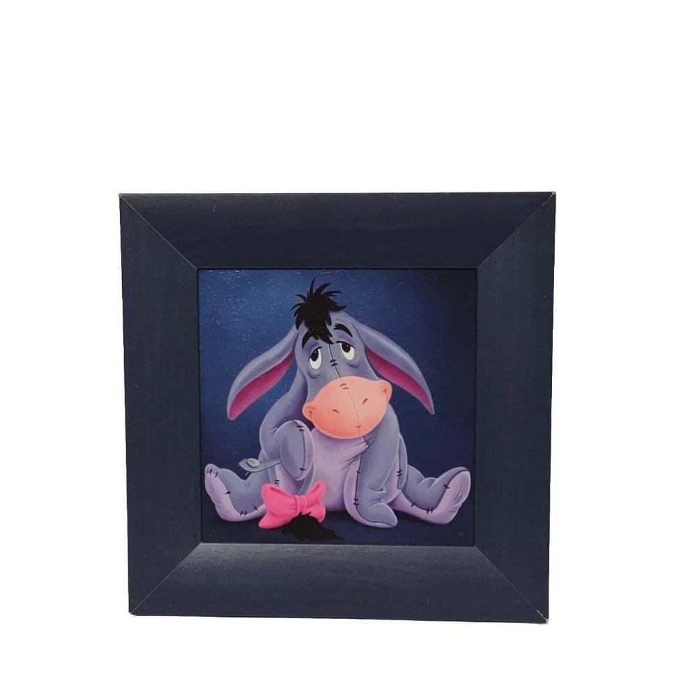 Vintage Fairy Tale Oil Painting Winnie The Pooh's Eeyore Nursery Kids Rm Decor
